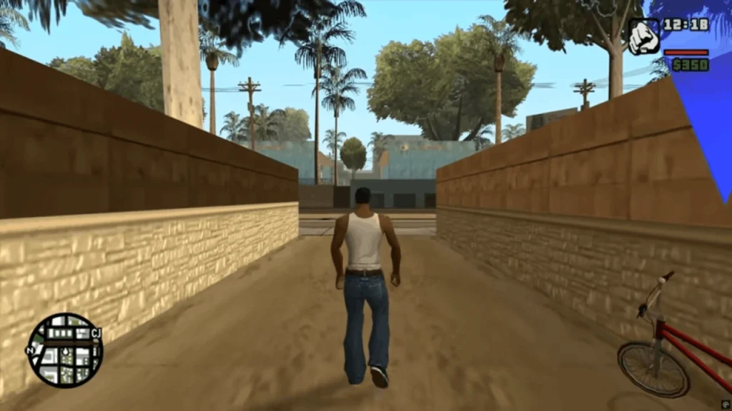 CJ wandering in the streets