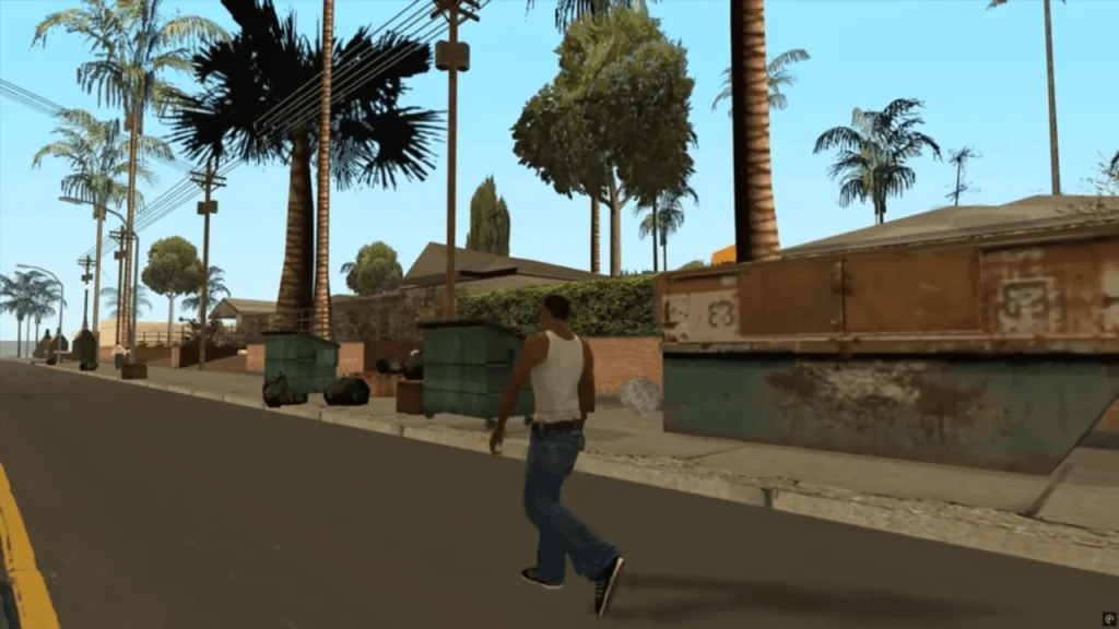 CJ walking on road side